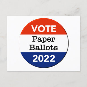 Postal Cédulas de papeleta de voto 2022 Elecciones de mit