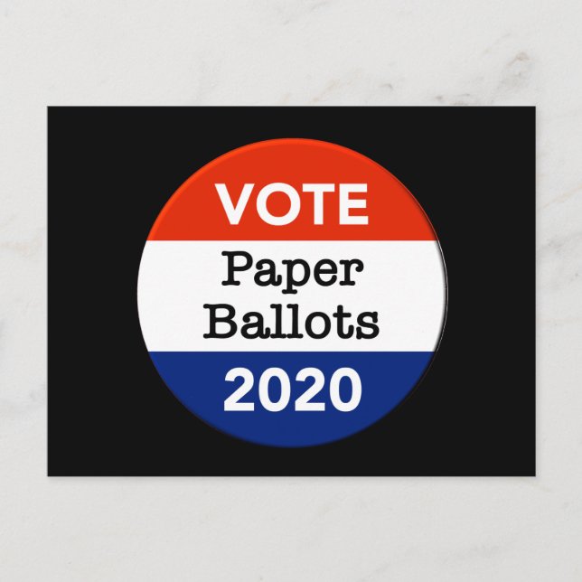 Postal Cédulas electorales 2020 (Anverso)