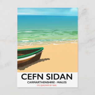 Postal Cefn Sidan, Carmarthenshire Gales ferrocarriles an