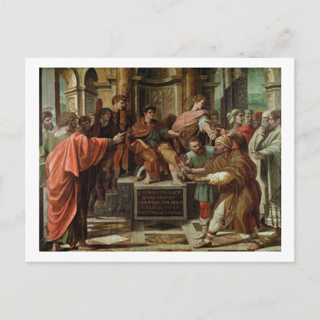 Postal Ceguera de Elymas (personalizado de Sistine Ch) (Anverso)