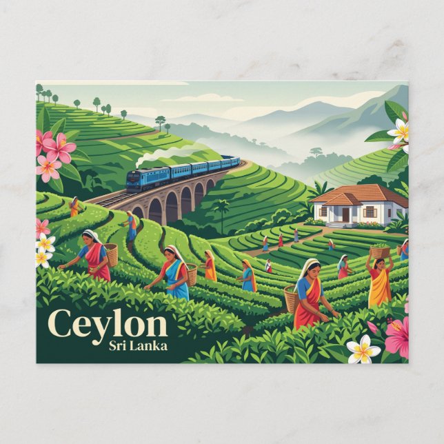 Postal Ceilán Sri Lanka (Anverso)
