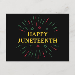 Postal Celebra el Día de la Independencia Negra ¡Feliz Ju