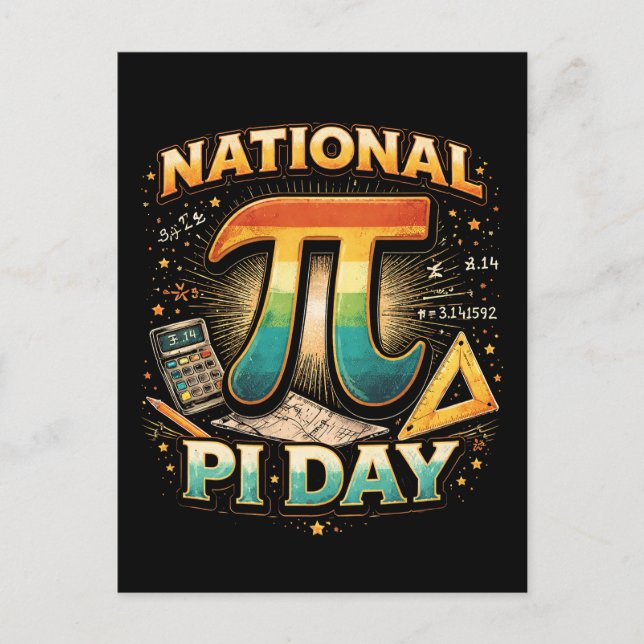 Postal Celebra Pi (Anverso)