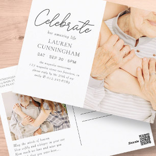 Postal Celebra su increíble vida Foto moderna simple