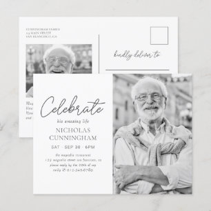 Postal Celebra Su Increíble Vida Foto Moderna Simple