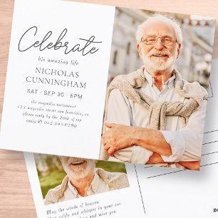 Postal Celebra su increíble vida Simple Foto Moderna