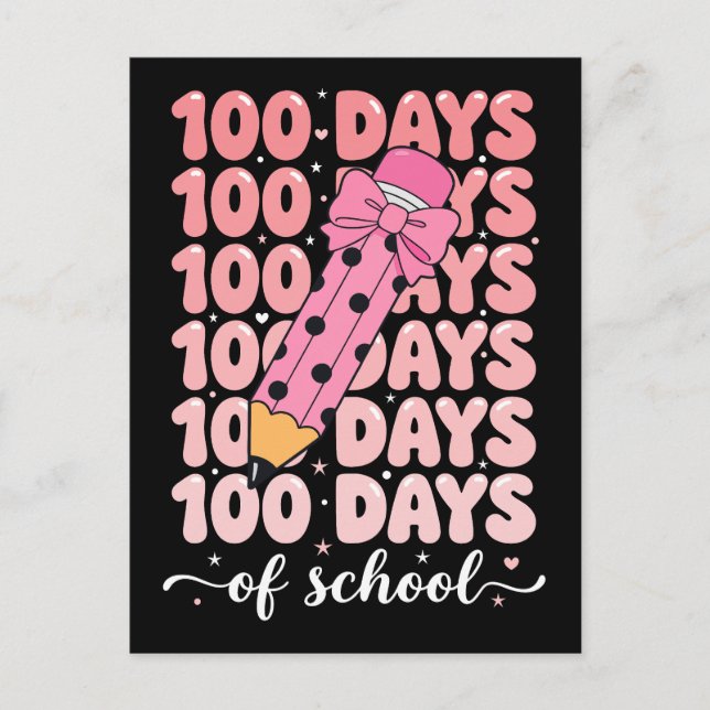 Postal celebración de 100 días de escuela (Anverso)