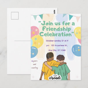 Postal Celebración de 10 años de amistad   Mejores amigos
