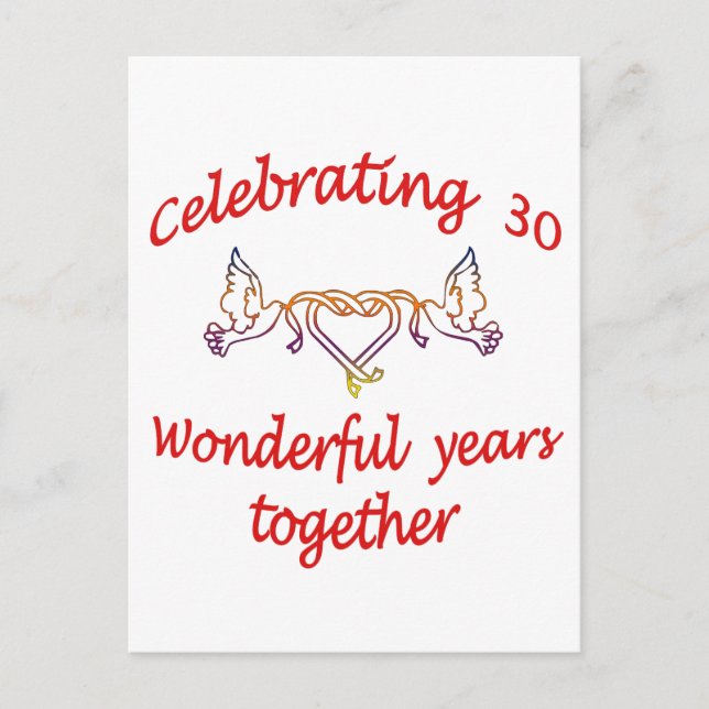 POSTAL CELEBRACIÓN DE 30 AÑOS (Anverso)