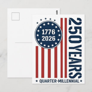 Postal Celebración de América Cuarto de Milenio 1776–2026