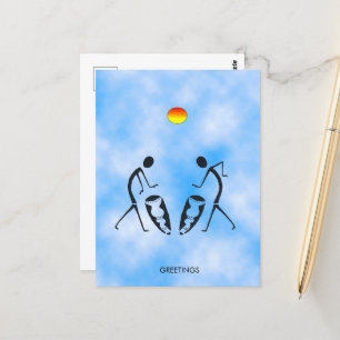 Postal Celebración de bailarinas de silueta de arte afric