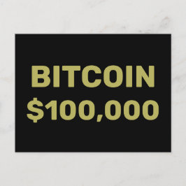 Postal Celebración de Bitcoin 100000