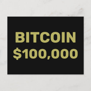 Postal Celebración de Bitcoin 100000