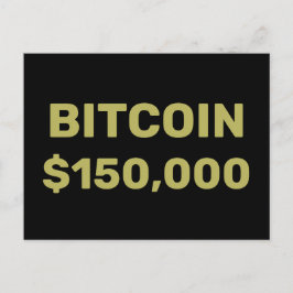 Postal Celebración de Bitcoin 150000