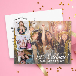 Postal Celebración de Cumpleaños en Cualquier Año Colaje
