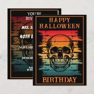 POSTAL CELEBRACIÓN DE CUMPLEAÑOS FELIZ HALLOWEEN DE ENCAR