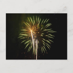 Postal Celebración de Fiestas con Fuegos Artificiales Ver