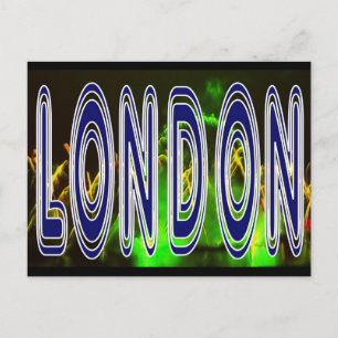 Postal Celebración de fuegos artificiales en Londres con 