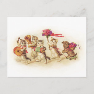 Postal Celebración de gatitos en los años 20 del personal