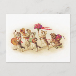 Postal Celebración de gatitos en los años 20 del personal