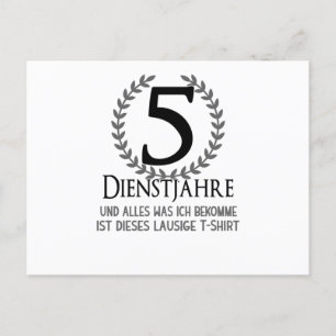 Postal Celebración de la empresa 5 años de aniversario Em