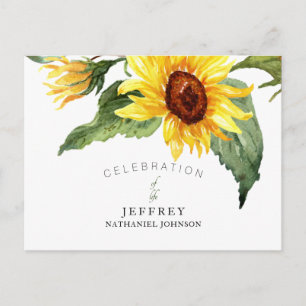 Postal Celebración de la Vida del Girasol después de la R