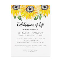 Celebración de la vida del girasol Funeral Memoria