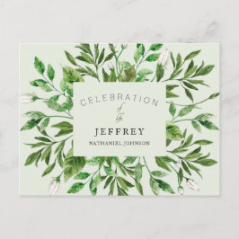 Postal Celebración de la vida después de la pérdida de la