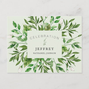 Postal Celebración de la vida después de la reunión de fo