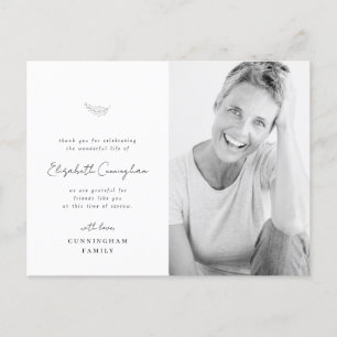 Postal Celebración de la vida Foto moderna simple minimal