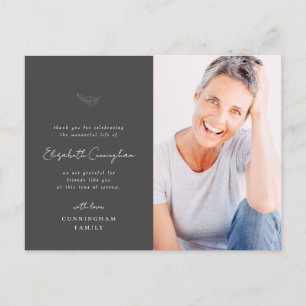 Postal Celebración de la vida moderna foto Minimalista si