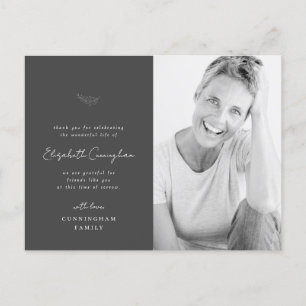 Postal Celebración de la vida moderna foto simple minimal