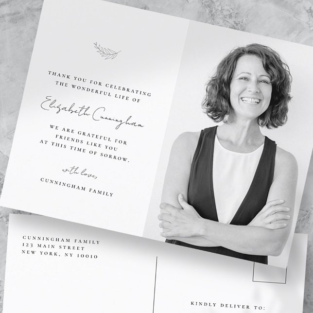 Postal Celebración de la vida moderna foto simple minimal (Subido por el creador)