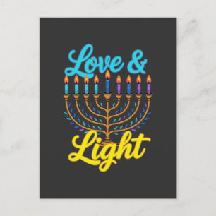 Postal Celebración de las luces de la Menorá de Janucá