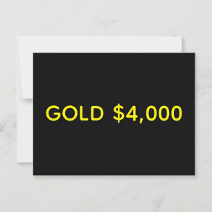Postal Celebración de mercado de $4,000 de oro