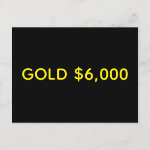 Postal Celebración de Mercado de Oro $6,000