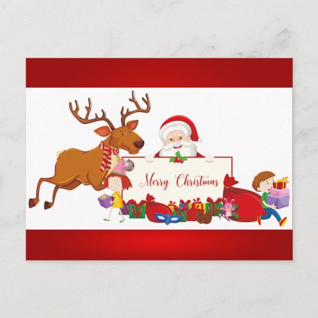 Postal Celebración de Navidades festivos (Anverso)