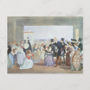 Postal Celebración de octubre en Roma, 1842