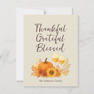 Postal Celebración de otoño - Elegante Día de Acción de G