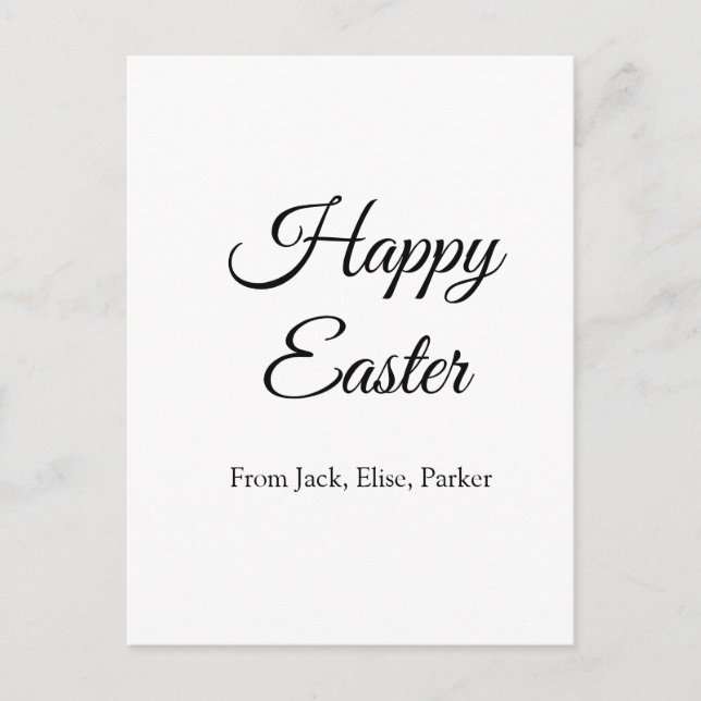 Postal celebración de Pascua agrega QR foto feliz Pascua (Anverso)