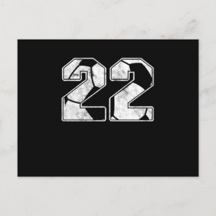 Postal Celebración del 22 cumpleaños de fútbol Regalo dep