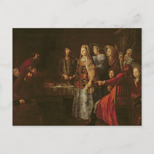 Postal Celebración del acuerdo de la boda, 1777