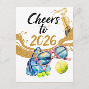 Postal Celebración del Año Nuevo de Tenis 2026