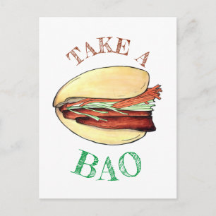 POSTAL CELEBRACIÓN DEL BUN DE PANCETA DE CERDO TAKE A BAO