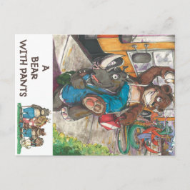 Postal Celebración del libro "A Bear with Pants"