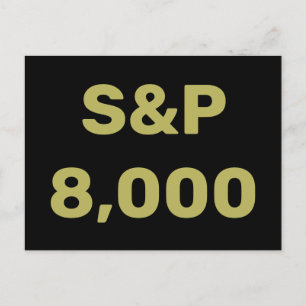 Postal Celebración del nivel 8,000 del índice bursátil S&