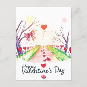 Postal Celebración el día de San Valentín del amor