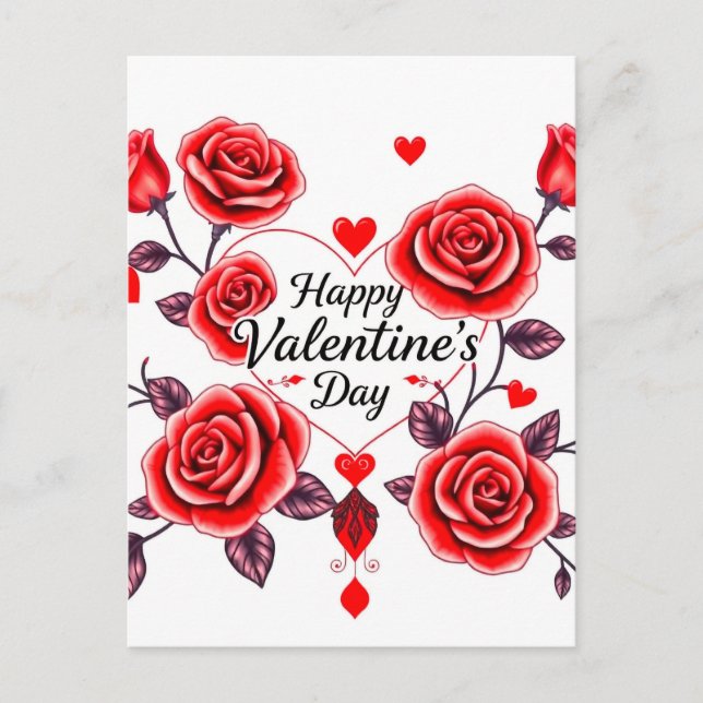 Postal Celebración el día de San Valentín del amor (Anverso)