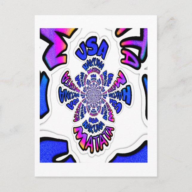 Postal Celebración en EE. UU.: Texto divertido y hermoso  (Anverso)