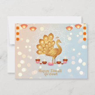 Postal Celebración festiva de diwali